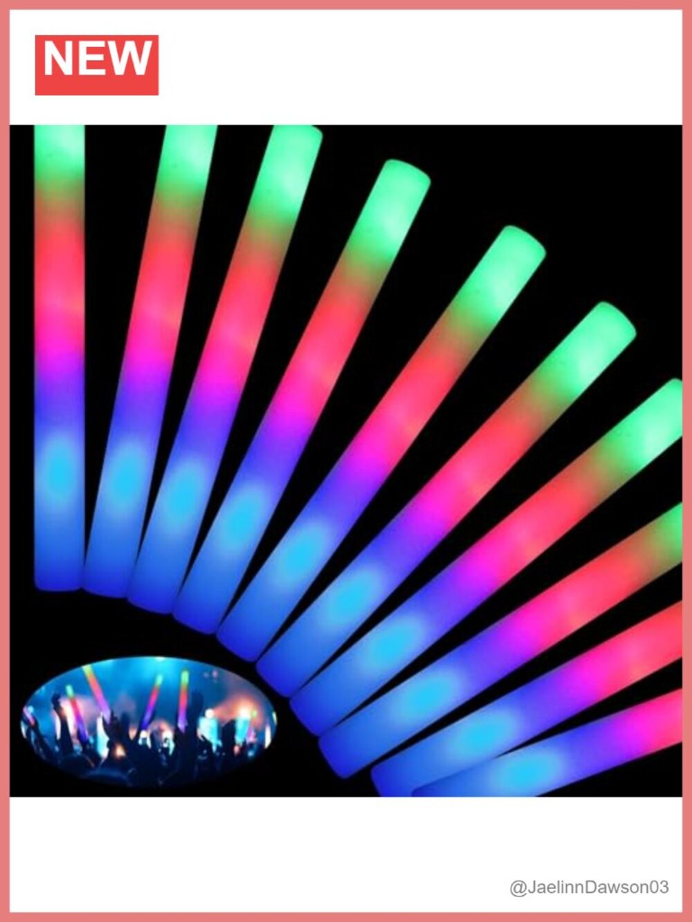 46 PCS Foam Glow Sticks 3 Modes Flashing LED Light Up Party Favors